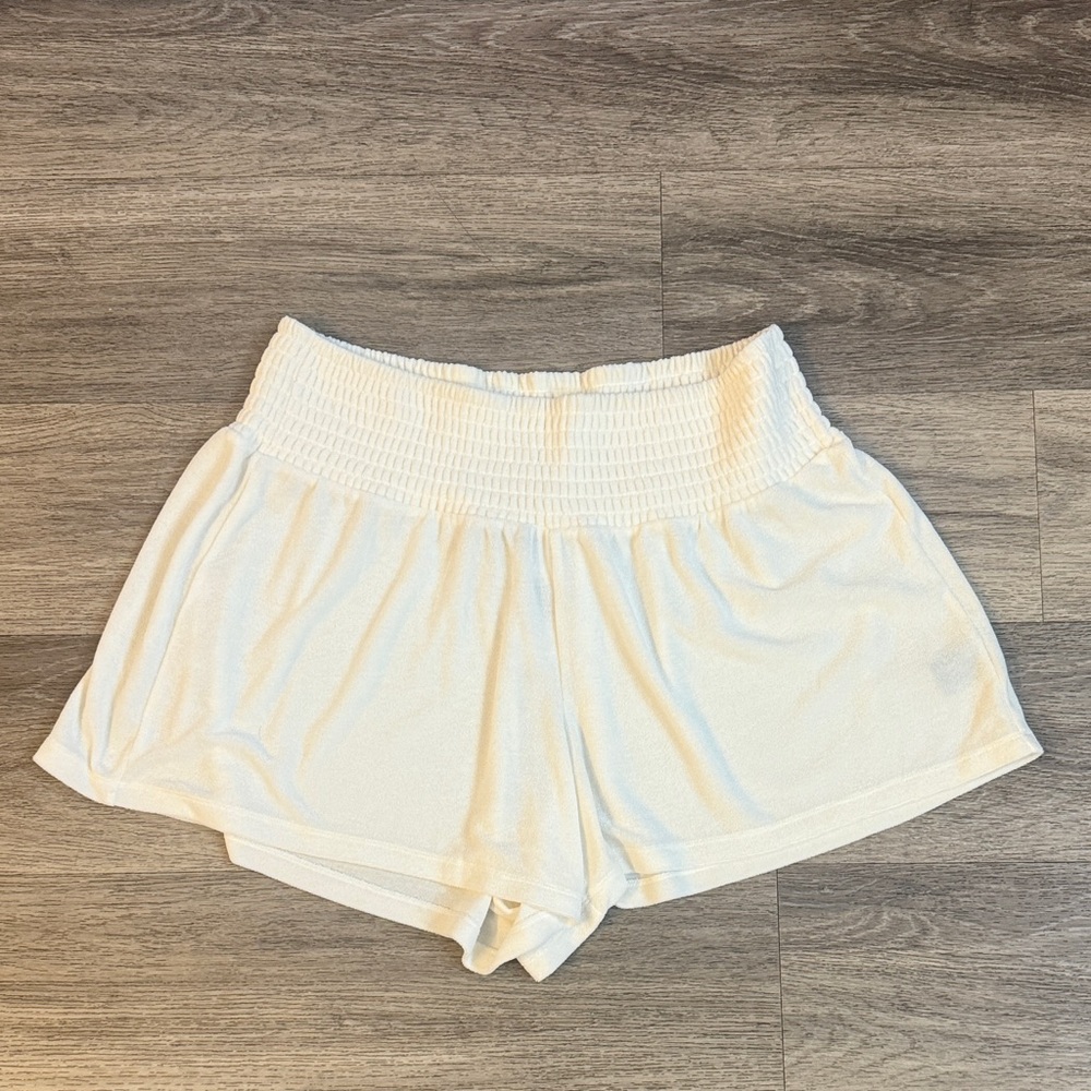 Torrid Cream Coverup Short Lightweight Terry Cloud Dancer 18-20 2X
